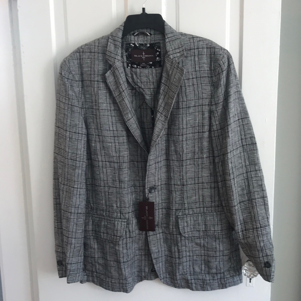 Black Brown 1826 100% Linen Blazer